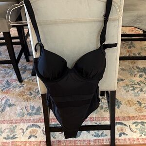 Sleek Black Shapewear Bodysuit